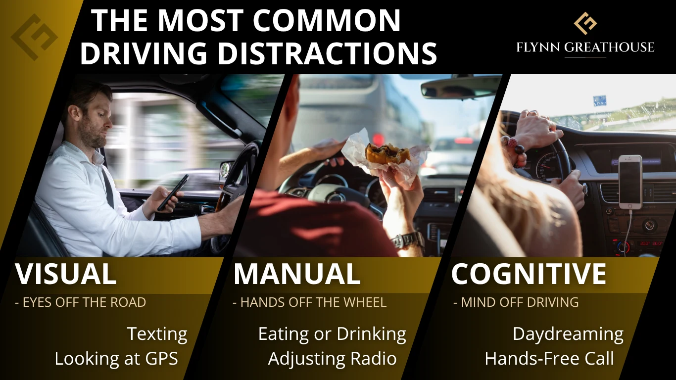 the most common driving distractions img